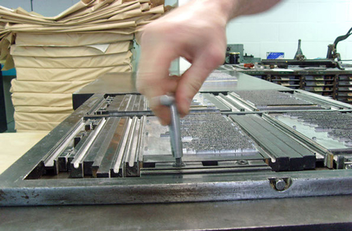 Merchant-and-Makers-Letterpress-Printers-7-Hand-&-Eye-Locking-up-a-forme