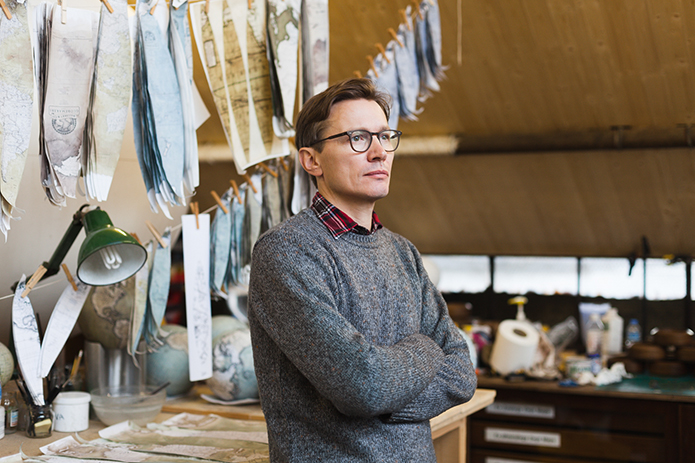 Merchant-and-Makers-Bellerby-and-Co-Globemakers-25-Peter-Bellerby-in-the-studio-of-Bellerby-and-Co-Globemakers-by-Ana-Santl