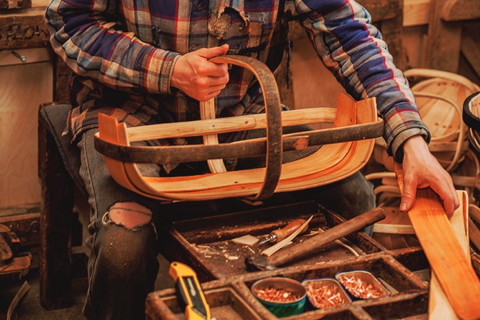 Merchant-and-Makers-Sussex-Trugs-26-Thomas-Smith-Fixing-Boards-To-Frame