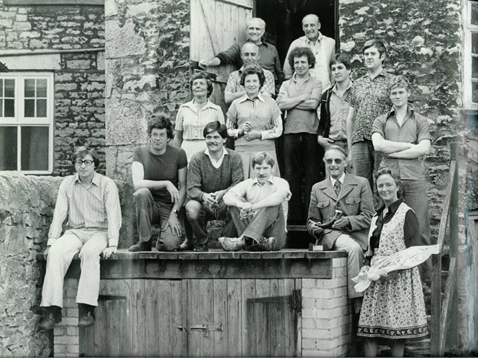 Abbeyhorn owner, Paul Cleasby, far right-hand side in the 1980s. Image courtesy of Abbeyhorn