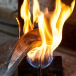 Merchant-and-Makers-Making-a-Shoehorn-by-Abbeyhorn-1-Heating-with-Flame