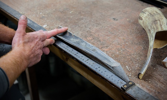 Merchant-and-Makers-Making-a-Shoehorn-by-Abbeyhorn-11-Measuring