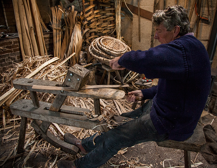Merchant-and-Makers-How-To-Make-A-Cumbrian-Oak-Swill-Basket-22-Shave-Horse