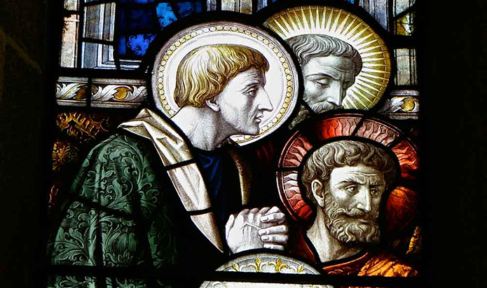 Merchant-and-Makers-Henry-Bosdet-Glass-Artist-11-Disciples-in-Last-Supper-window-St-Lawrence-Church,-Jersey