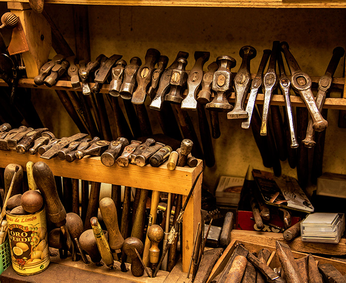 Merchant-and-Makers-Michael-Johnson-The-Copper-Works-Newlyn-25-Range-of-Hammers