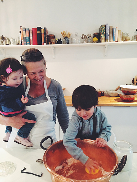 Merchant-and-Makers-The-Cook's-Atelier-11-Marjorie-with-grandkids,-Luc-and-Manon-Clair