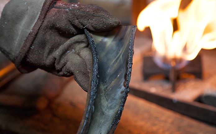 Merchant-and-Makers-Making-a-Shoehorn-by-Abbeyhorn-5-Heating